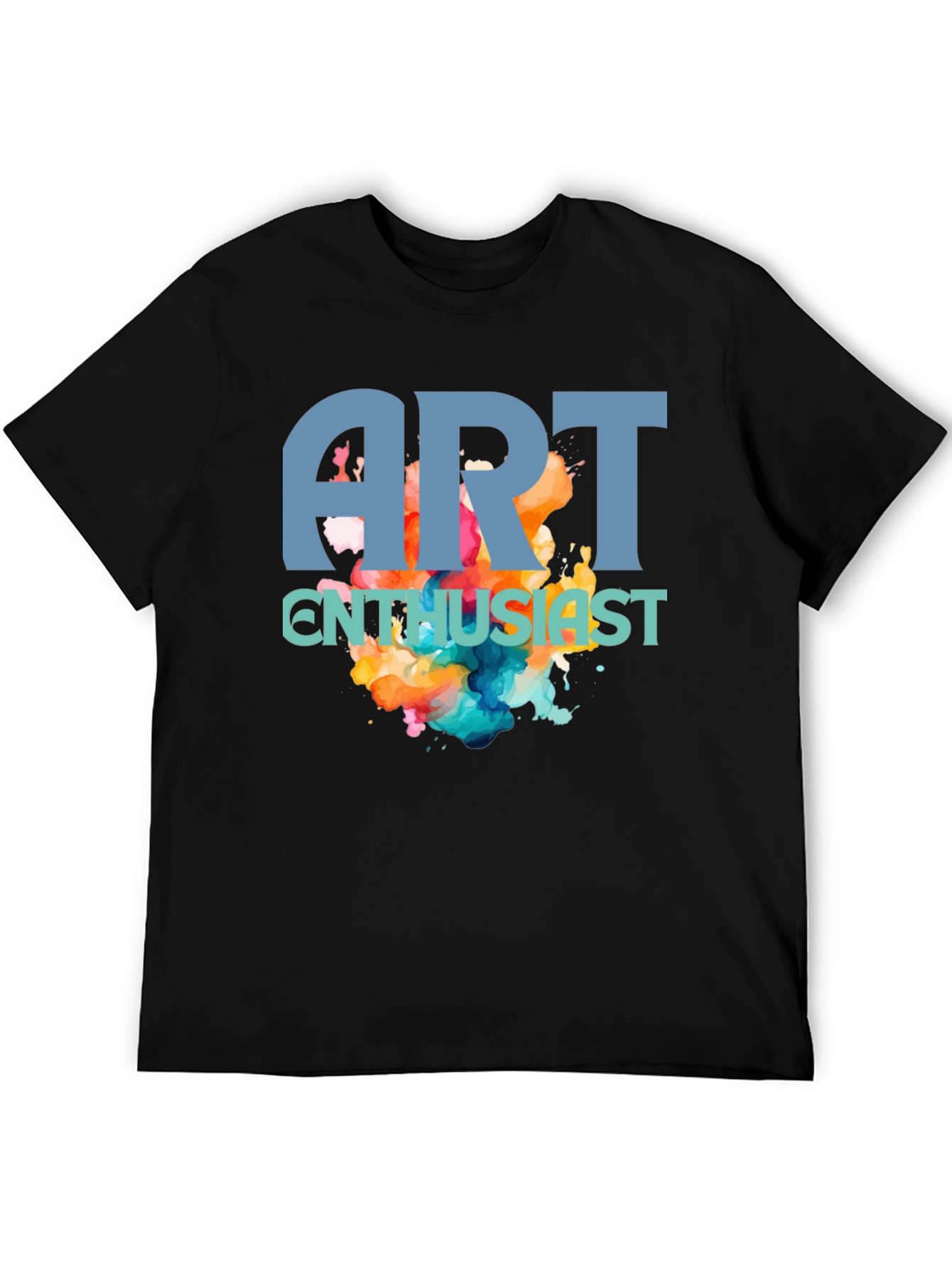 Black Art Enthusiast T-Shirt - Artistic Design view 5