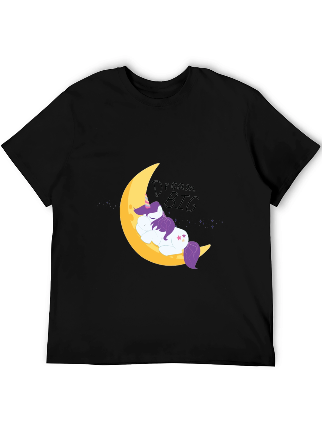 Black Dream Big Unicorn Tee - Soft Cotton Comfort view 5