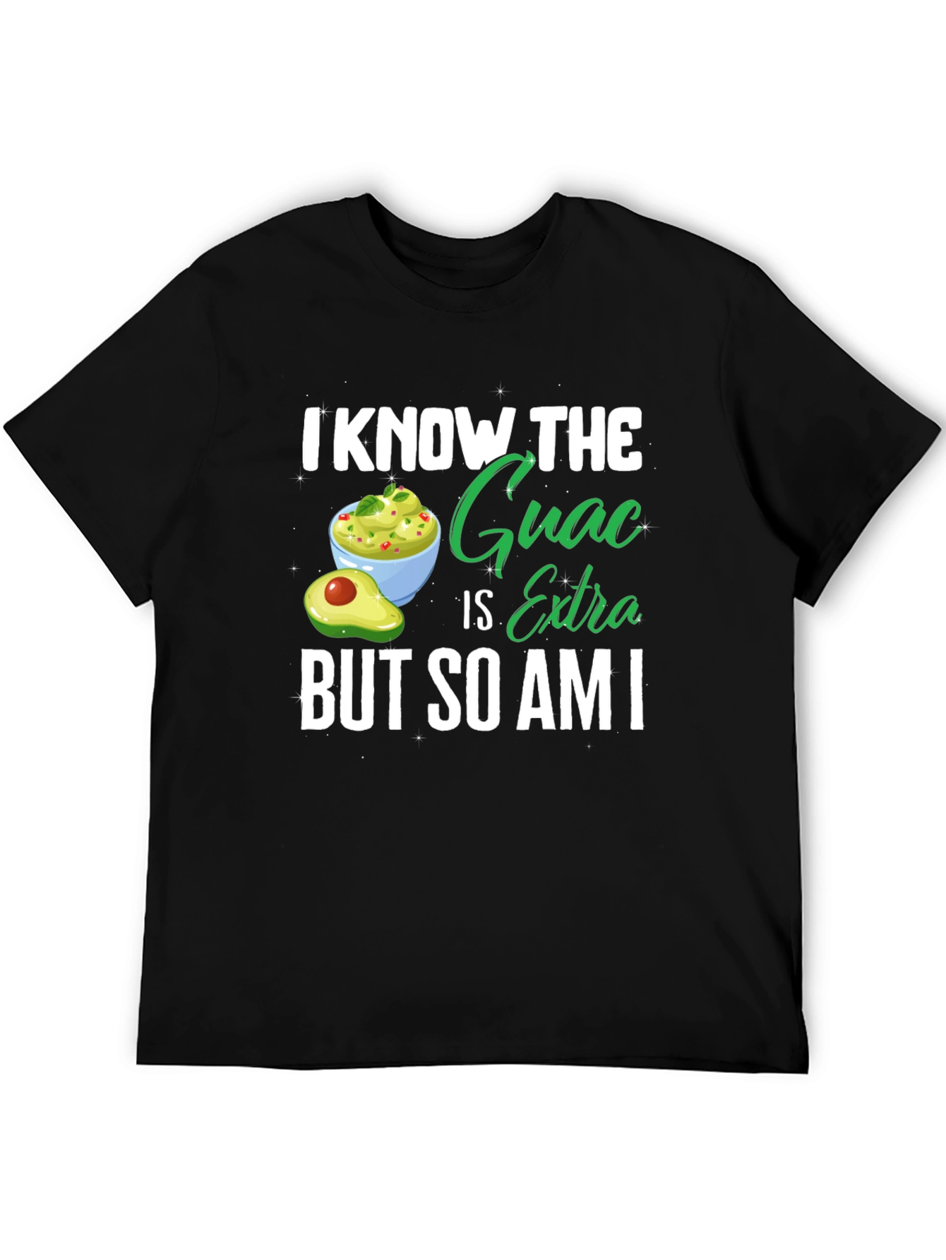 Black Guac Is Extra Tee - Avocado Lover's Shirt view 5