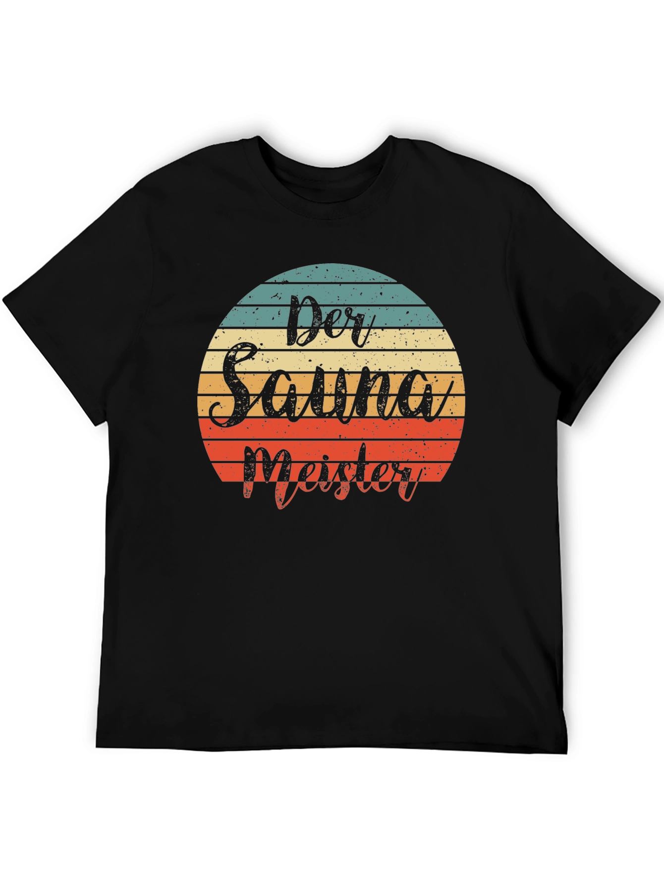 Black Der Sauna Meister Retro T-Shirt view 5