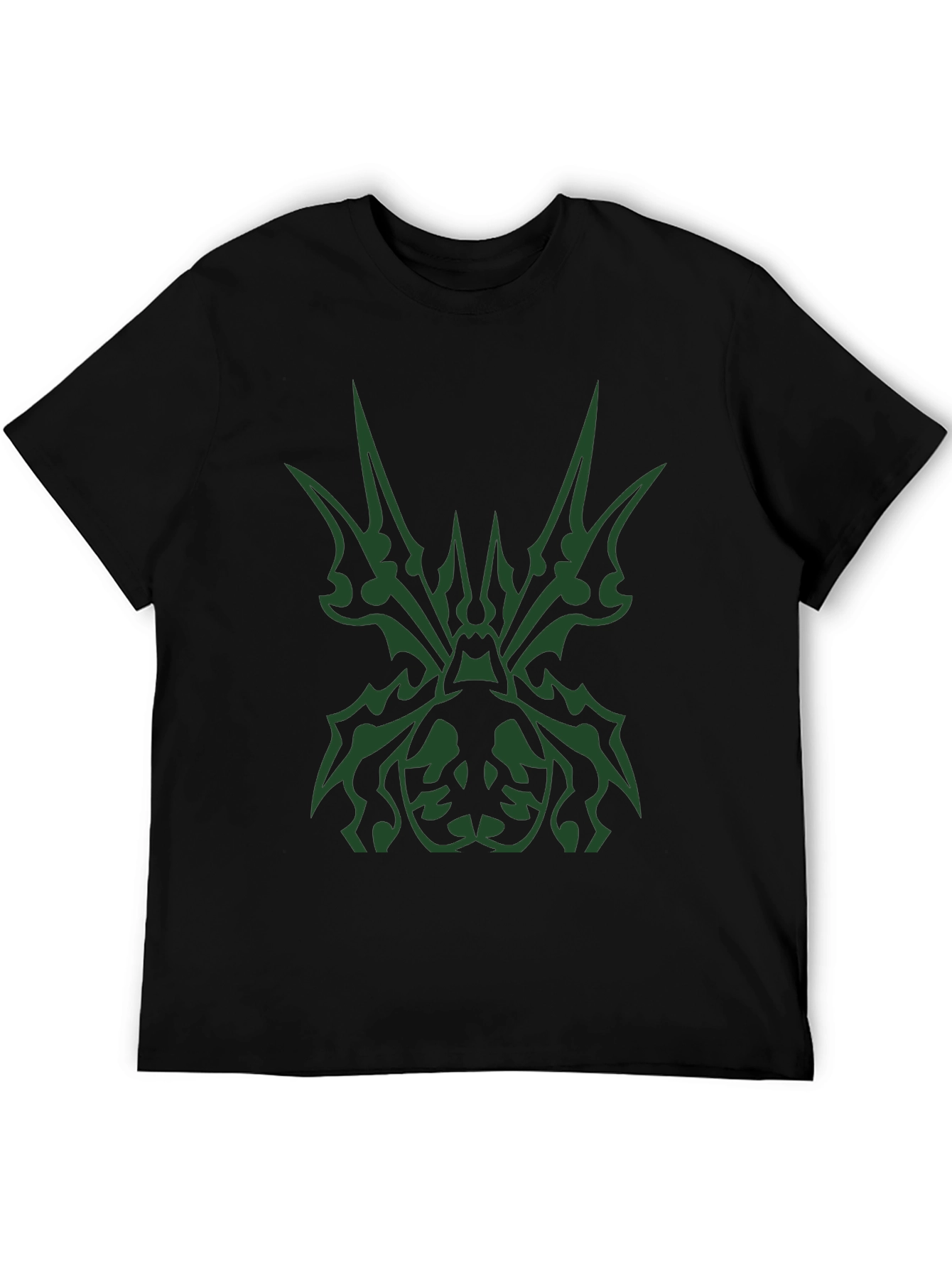 Black Tribal Spider Graphic Black T-Shirt view 5