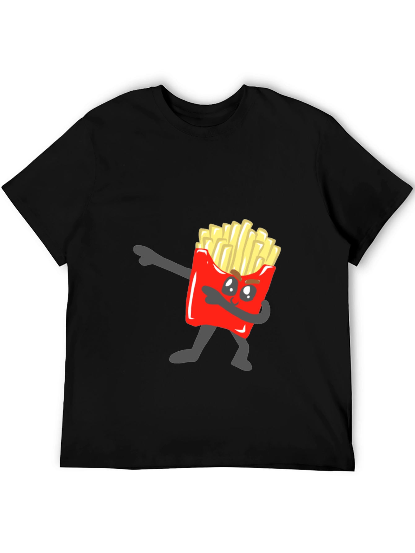Black Funny French Fry Dab T-Shirt - Unique Design view 5