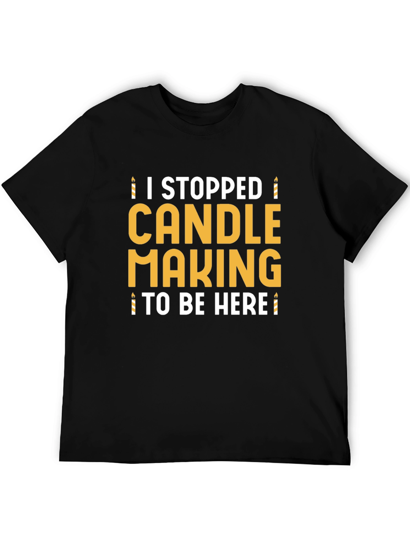 Black Candle Making Funny Graphic T-Shirt view 5
