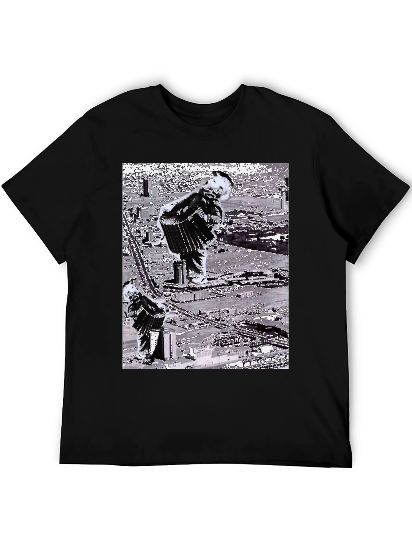 Black Accordion Player Graphic T-Shirt view 5