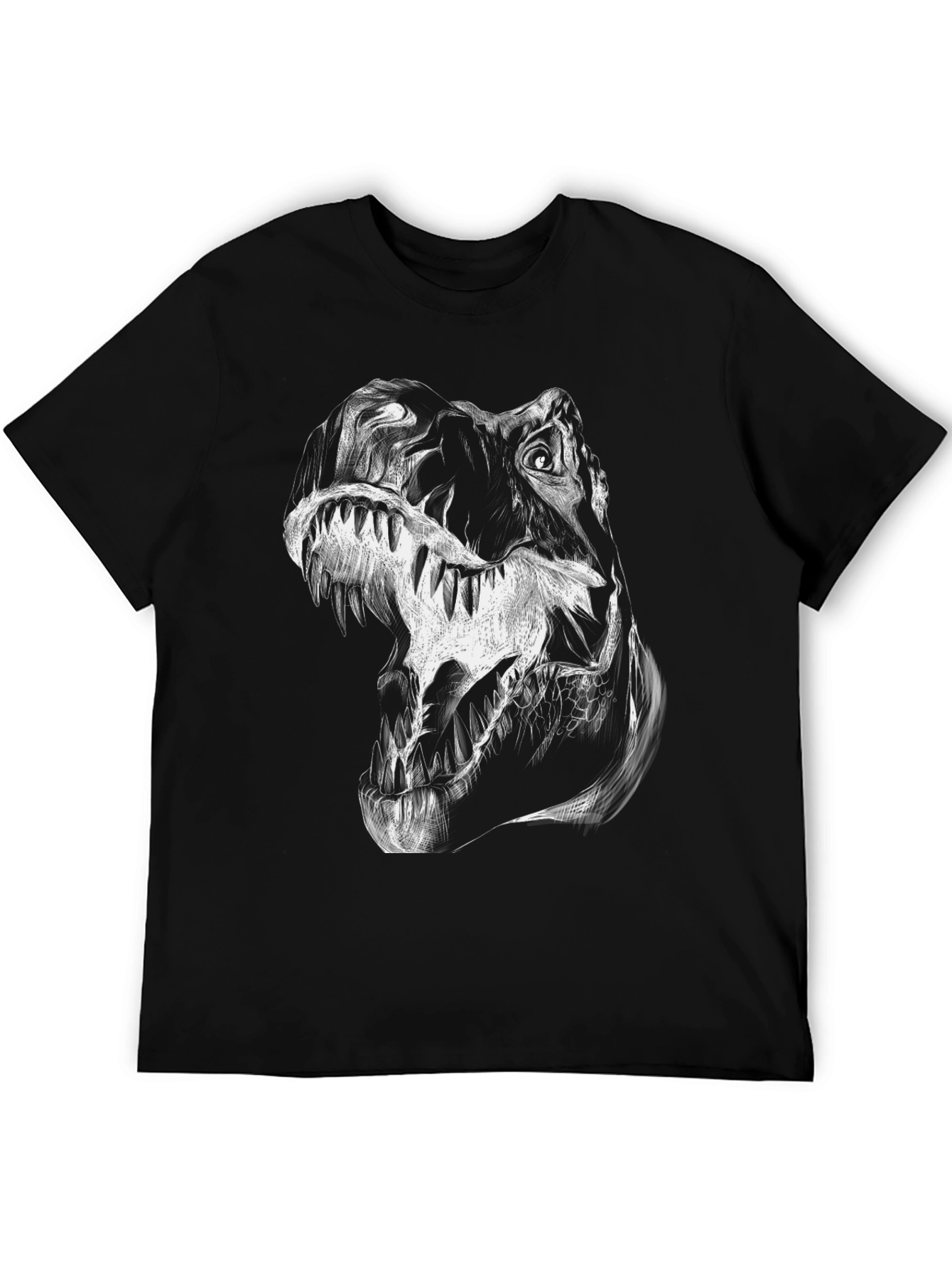 Black Dinosaur Graphic Tee - Black T-Rex Shirt view 5