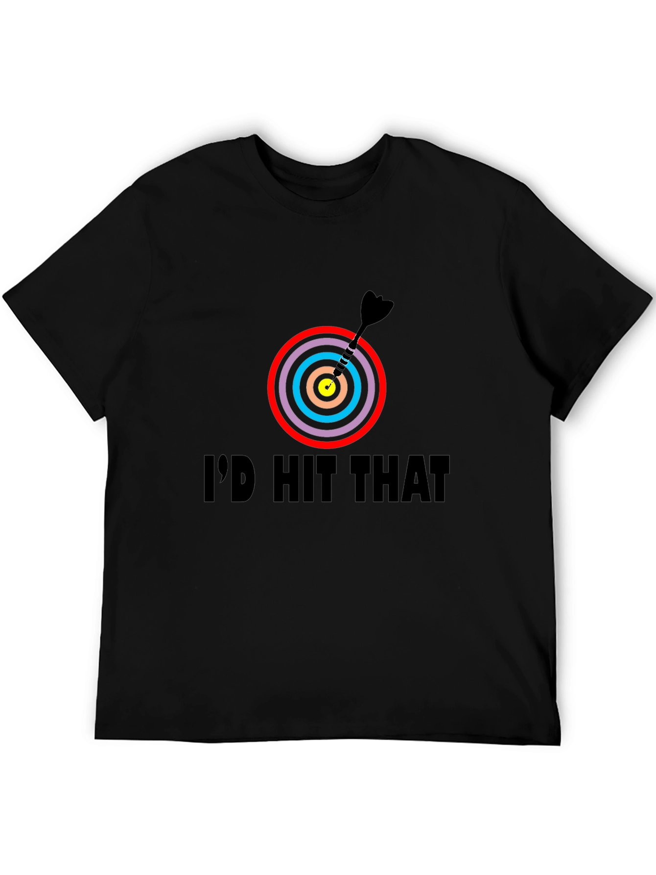 Black I'd Hit That Dartboard Graphic Tee view 5