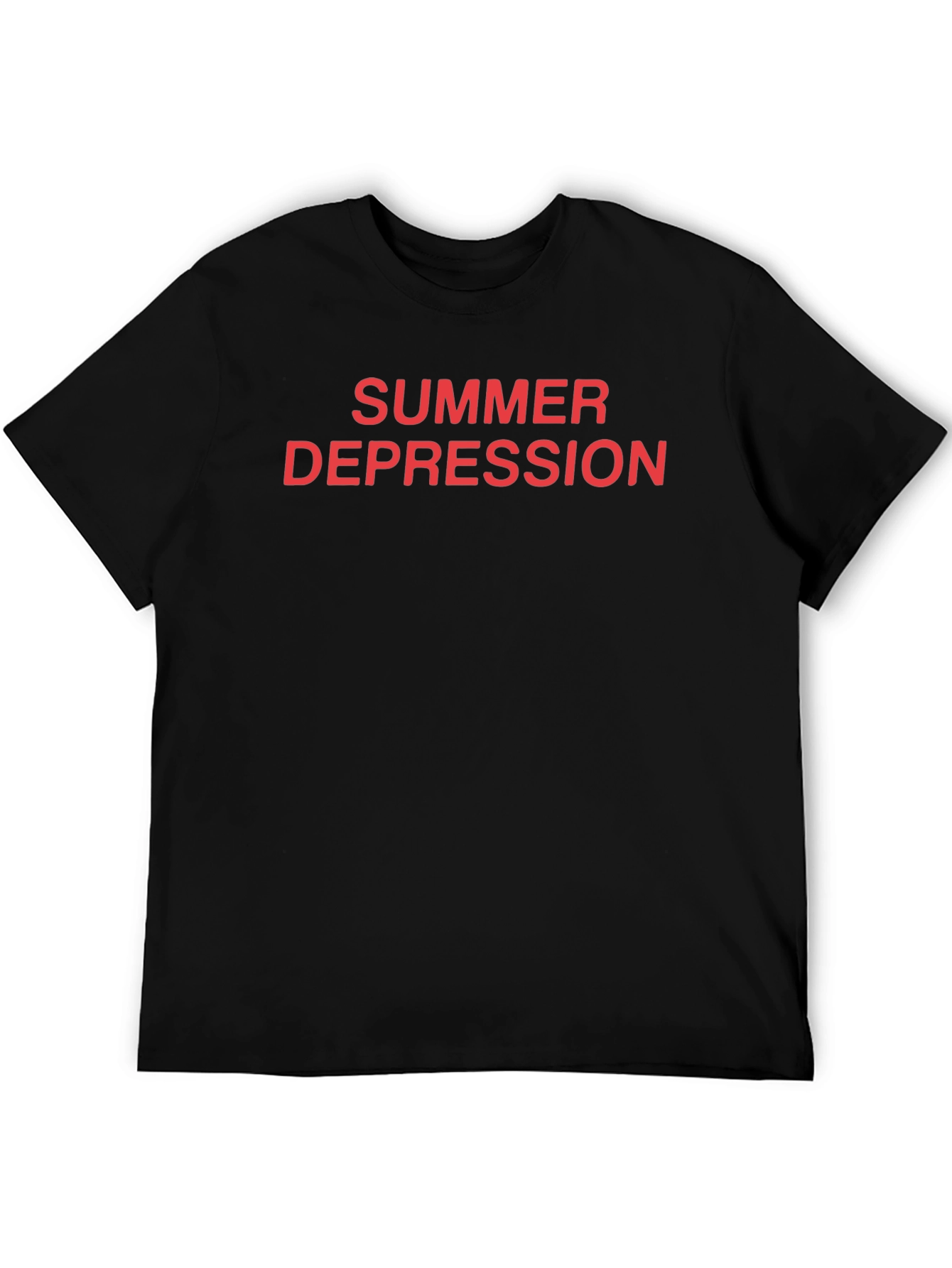 Black Summer Depression Graphic Tee - Bold Statement Shirt view 5