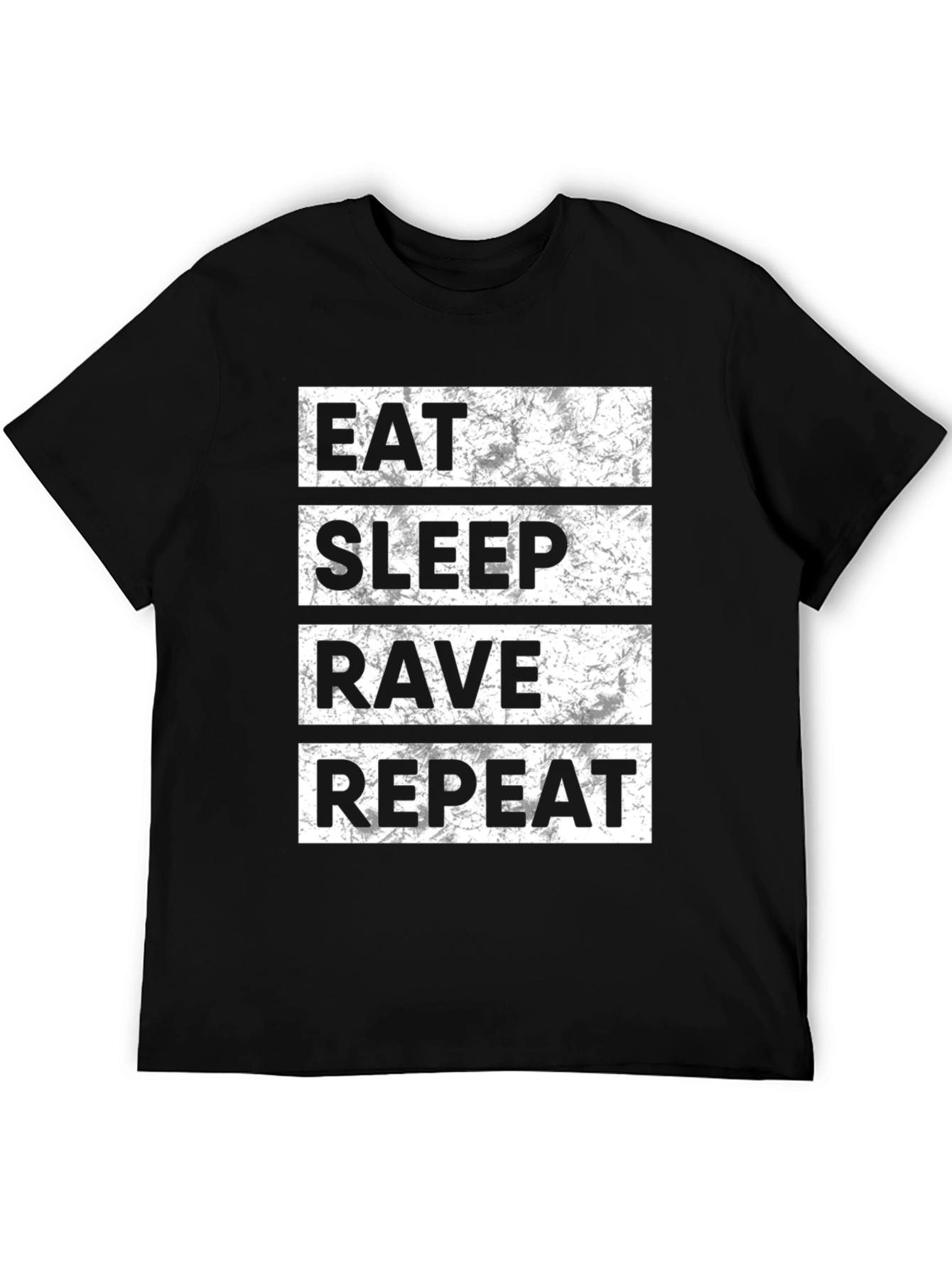 Black Eat Sleep Rave Repeat Black T-Shirt view 5