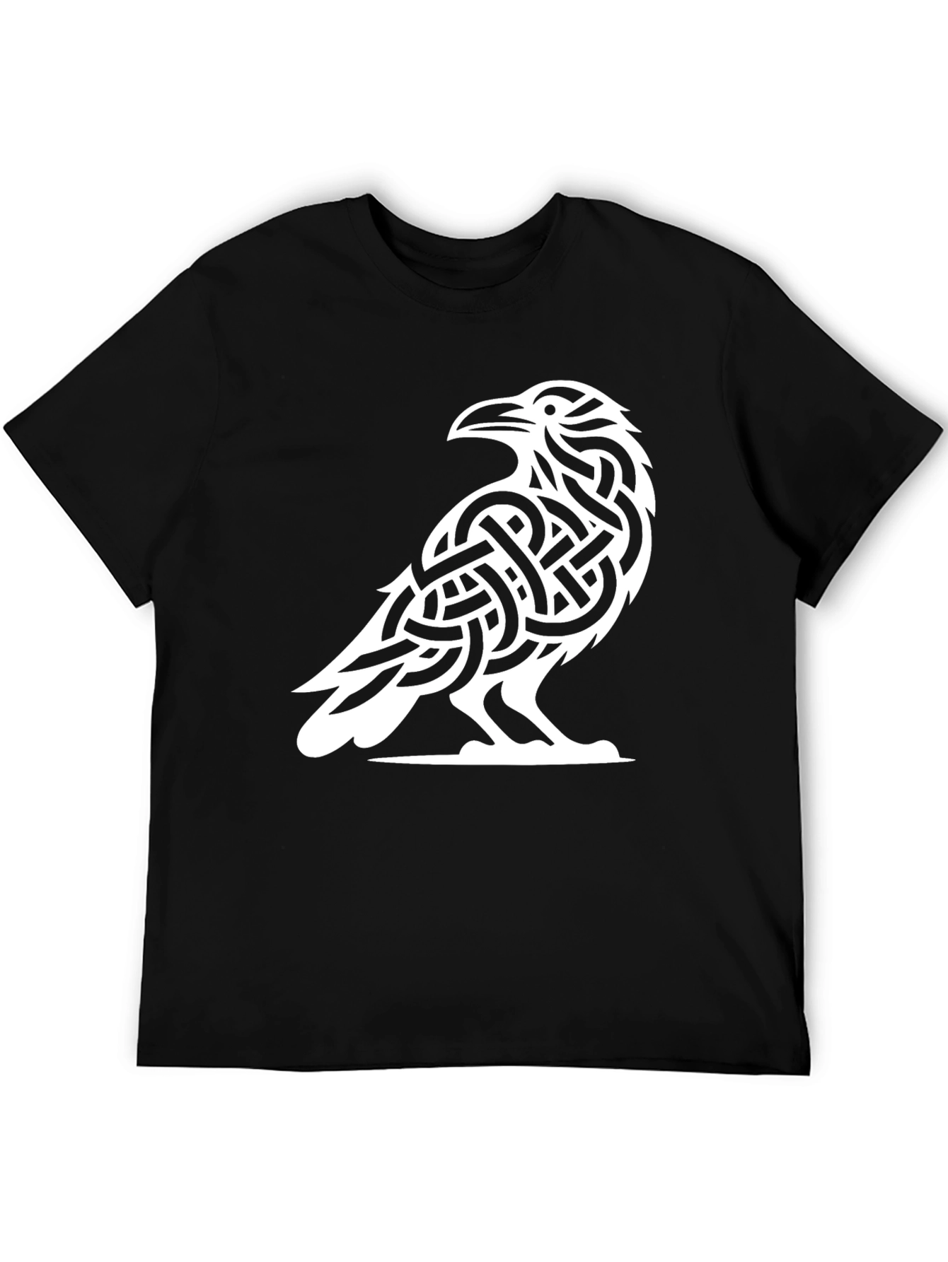 Black Raven Knot T-Shirt - Celtic Bird Design view 5
