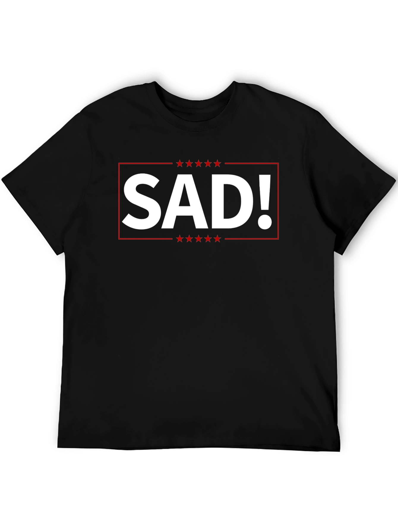 Black SAD! Graphic Tee - Political Statement Shirt view 5