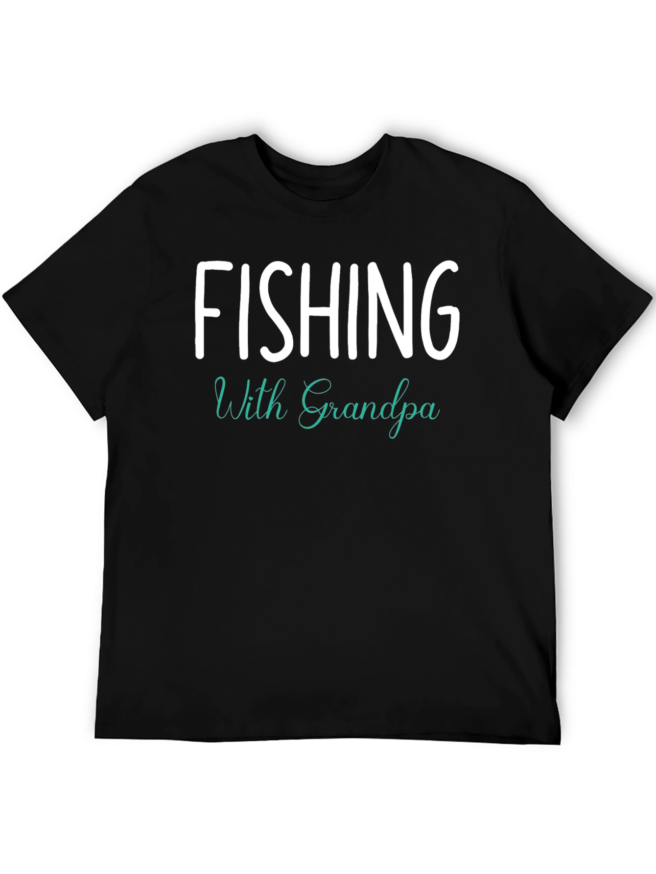 Black Fishing With Grandpa Graphic Tee - Black Cotton view 5