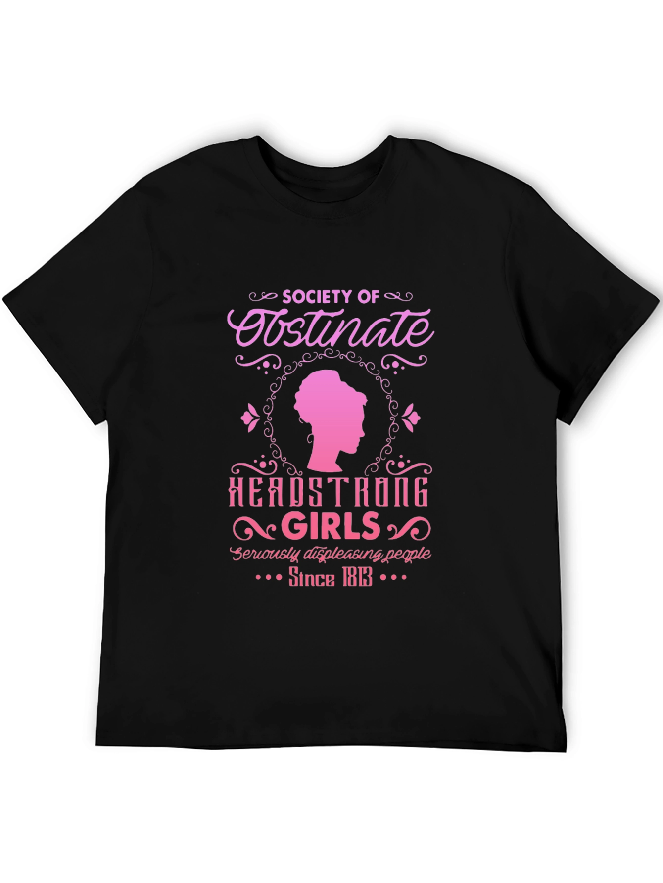 Black Obstinate Headstrong Girls T-Shirt view 5