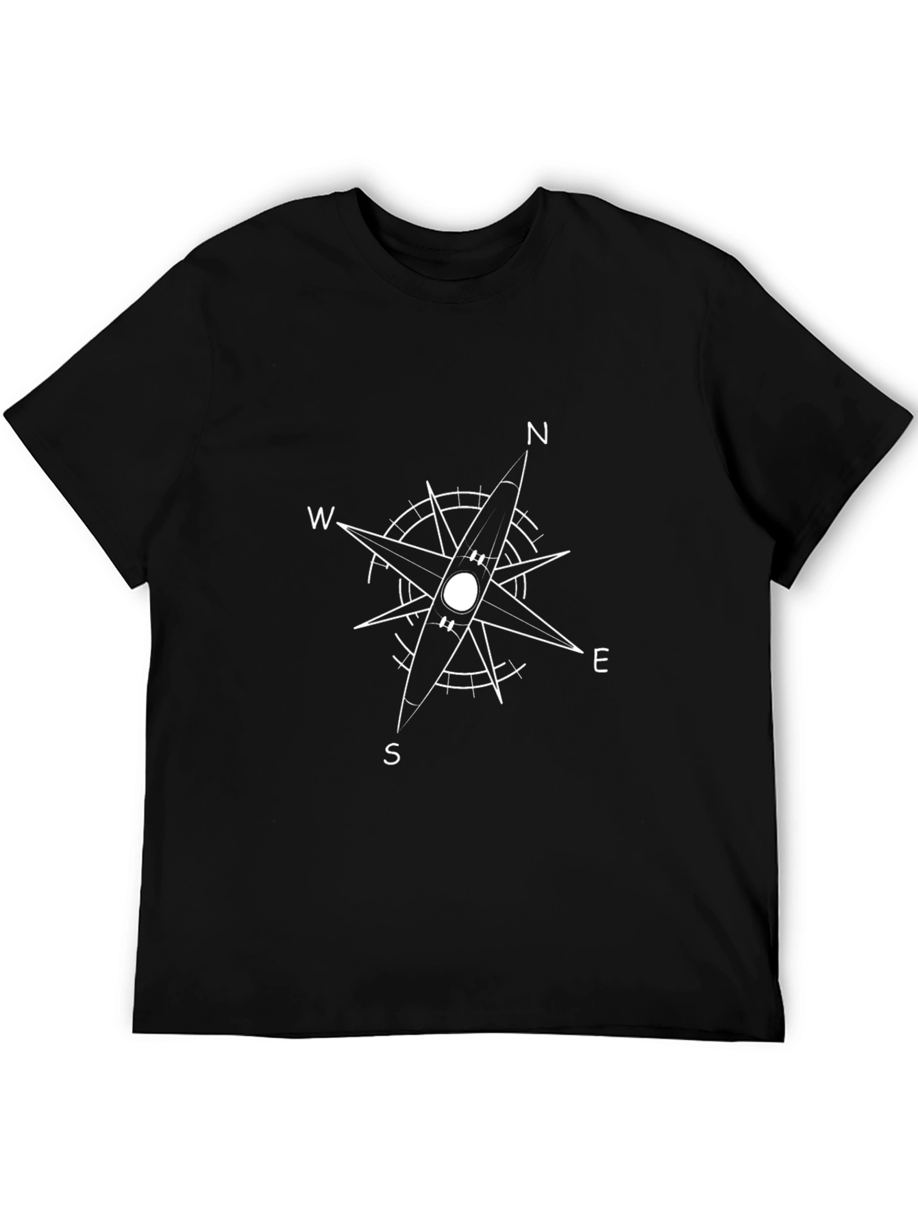Black Compass Graphic T-Shirt - Black view 5