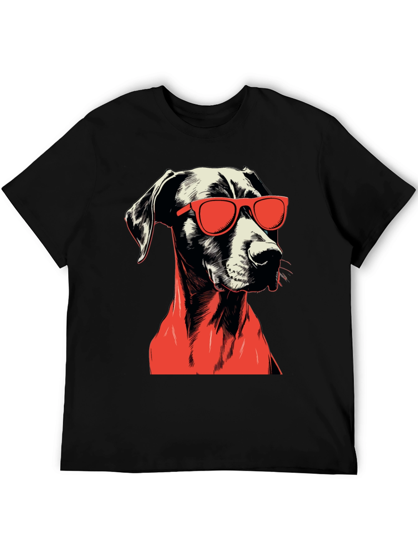 Black Cool Dog Graphic Tee - Black view 5