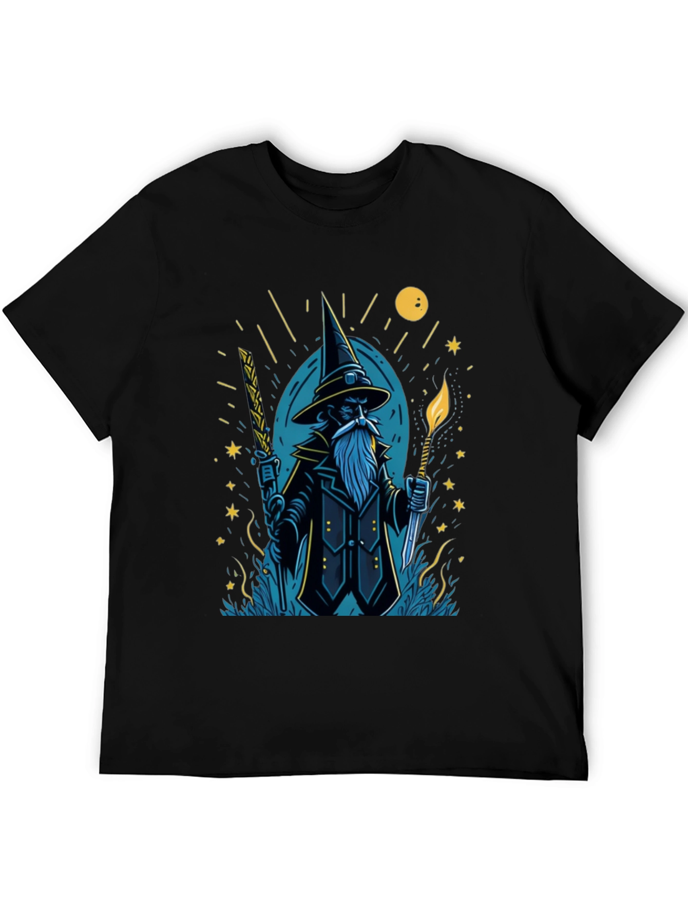 Black Wizard Graphic Tee - Magical Style view 5