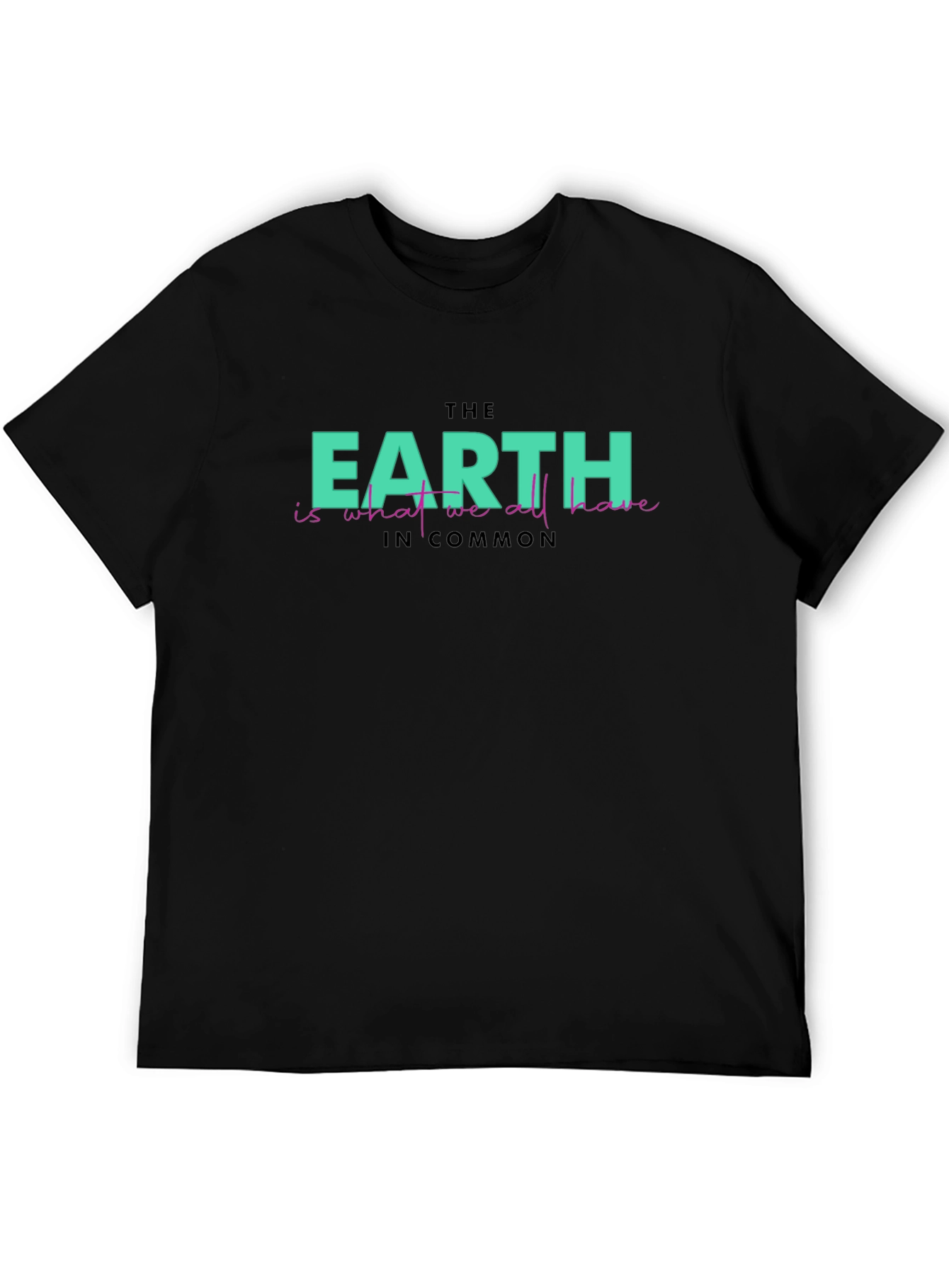 Black Earth Commonality Graphic Tee - Eco-Friendly Statement Shirt view 5