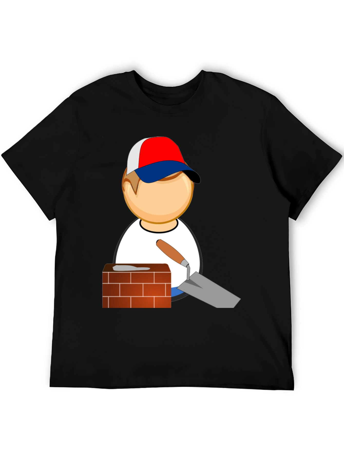 Black Masonry T-Shirt - Bricklayer Graphic Tee view 5