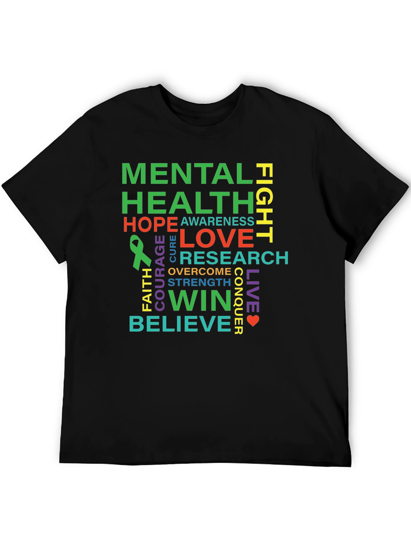 Black Mental Health Awareness T-Shirt view 5