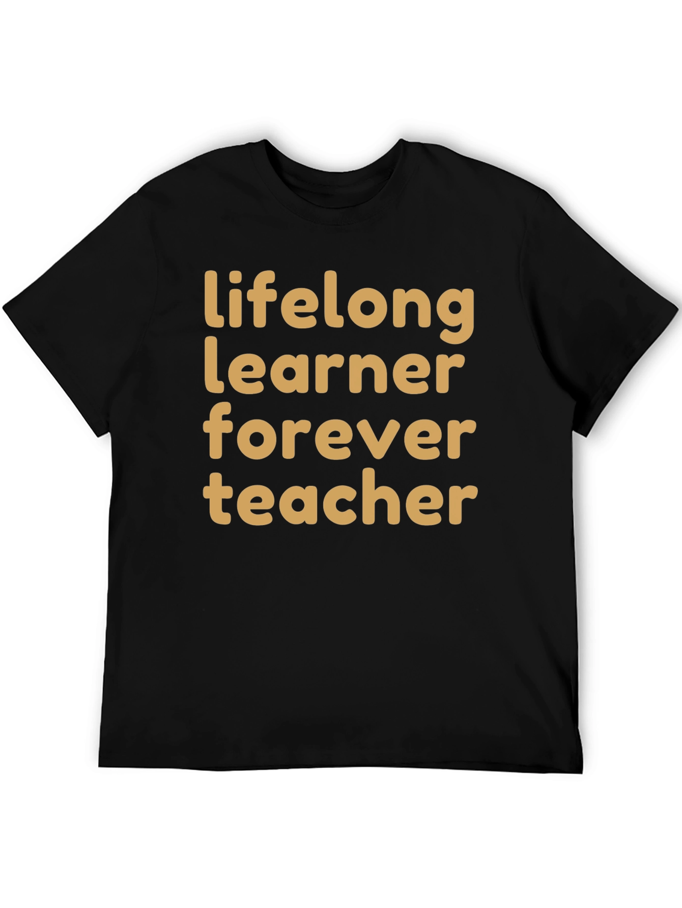 Black Lifelong Learner T-Shirt - Black Casual Tee view 5