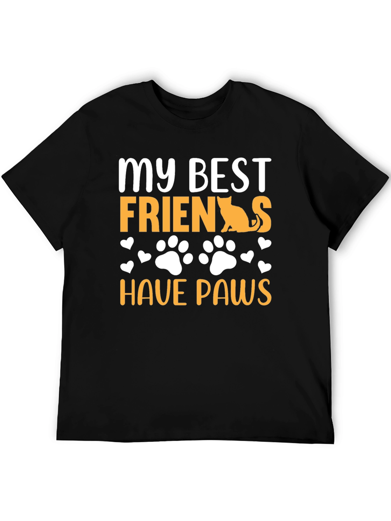 Black My Best Friends Have Paws Graphic Tee view 5
