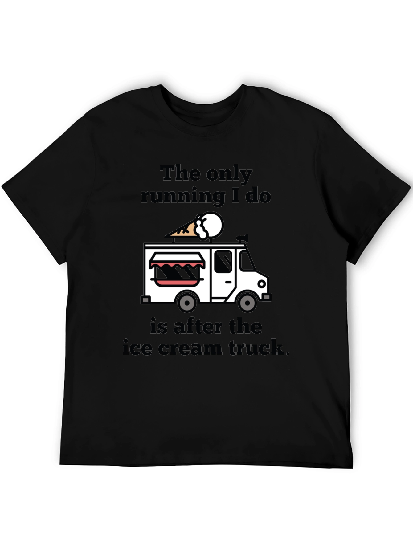 Black Ice Cream Truck T-Shirt view 5