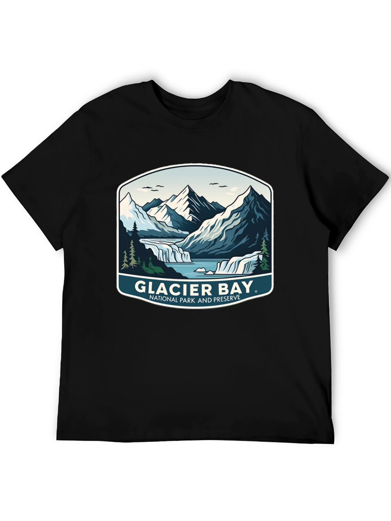 Black Glacier Bay National Park T-Shirt view 5
