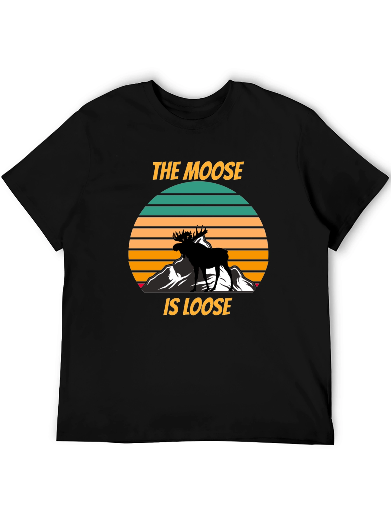 Black The Moose Is Loose Black Graphic T-Shirt view 5