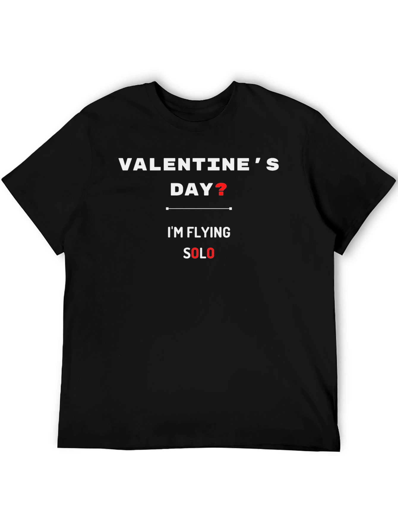 Black Valentine's Day? Flying Solo Graphic Tee view 5