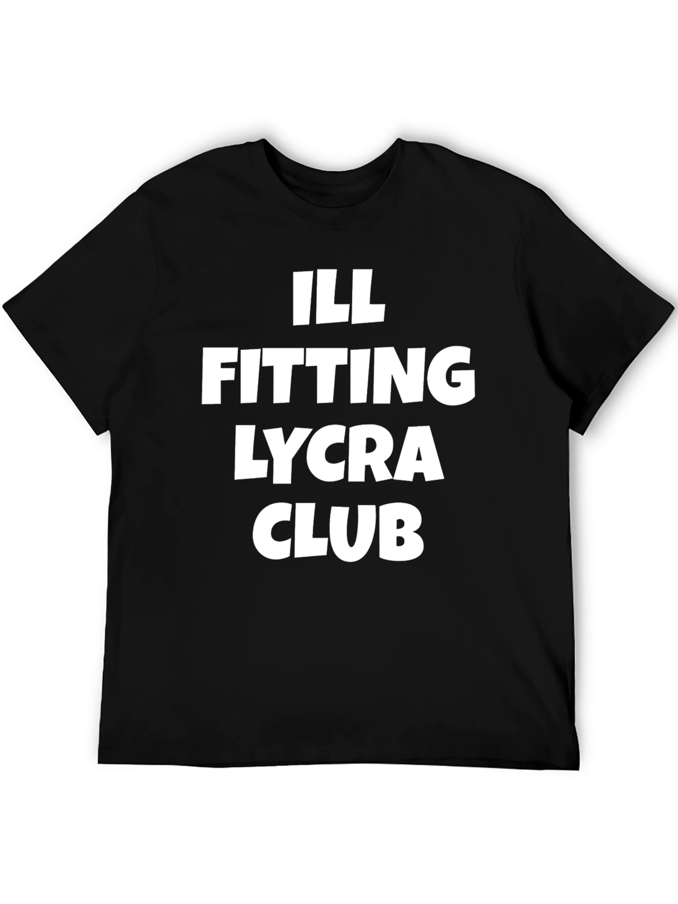 Black Ill Fitting Lycra Club Graphic T-Shirt view 5