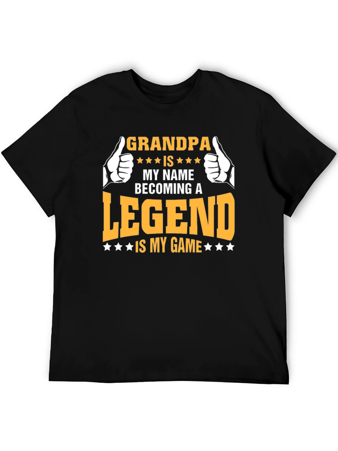 Black Grandpa Legend T-Shirt: Cool Gift for Grandfathers view 5