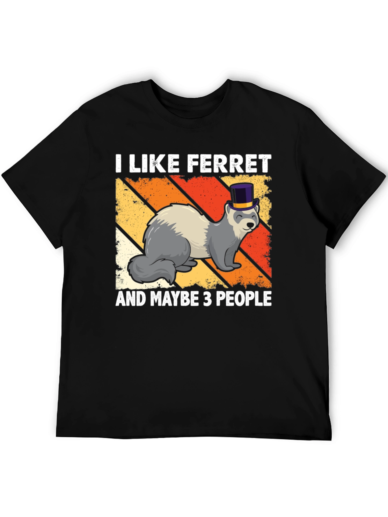 Black I Like Ferrets T-Shirt Funny Pet Lover Tee view 5