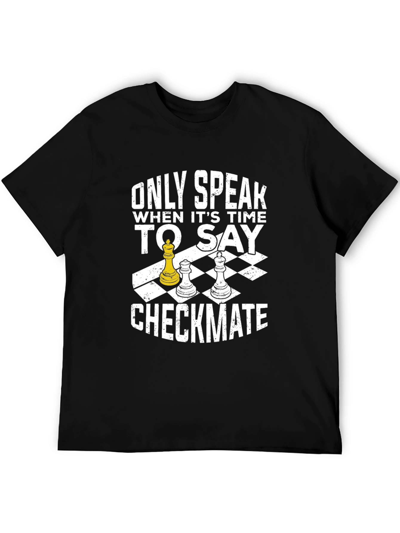 Black Chess Checkmate Graphic Tee - Strategy & Wit view 5