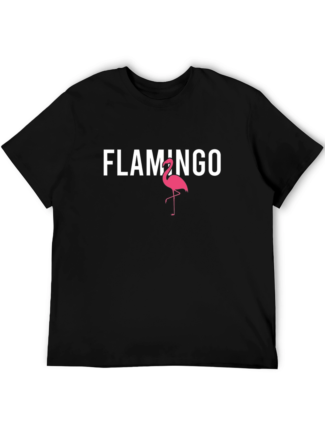 Black Flamingo Graphic Tee - Black Cotton Blend Casual Shirt view 5