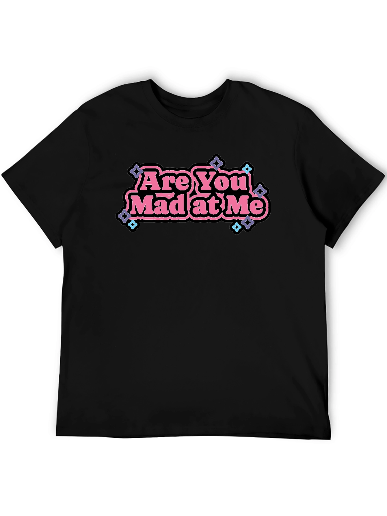 Black Are You Mad At Me Graphic Tee view 5