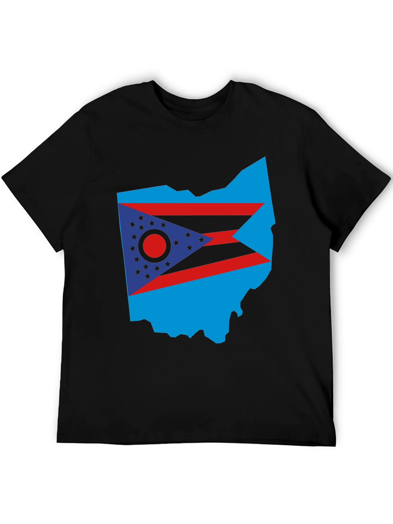 Black Ohio State Flag T-Shirt - Bold Patriotic Style view 5