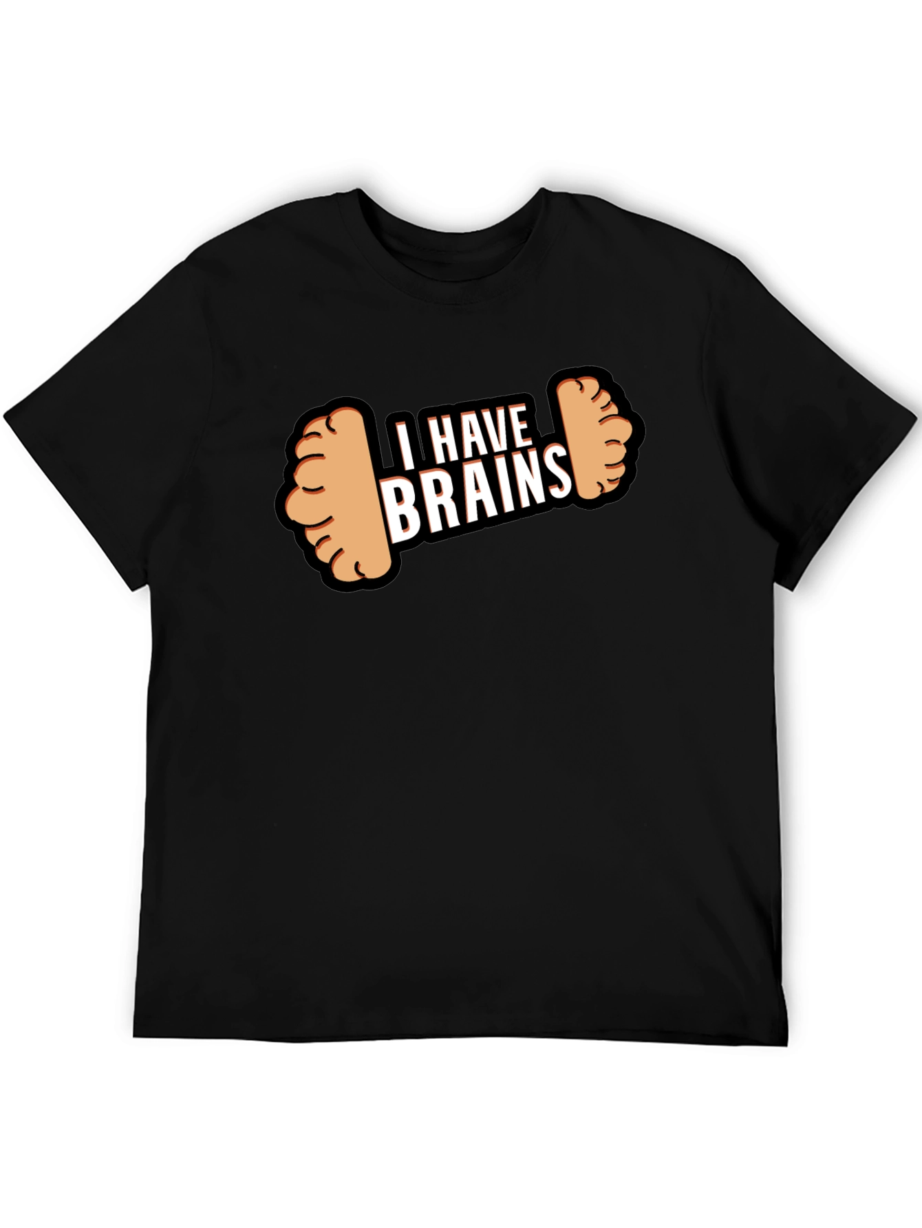 Black I Have Brains Dumbbell T-Shirt - Funny Gym Workout Tee view 5