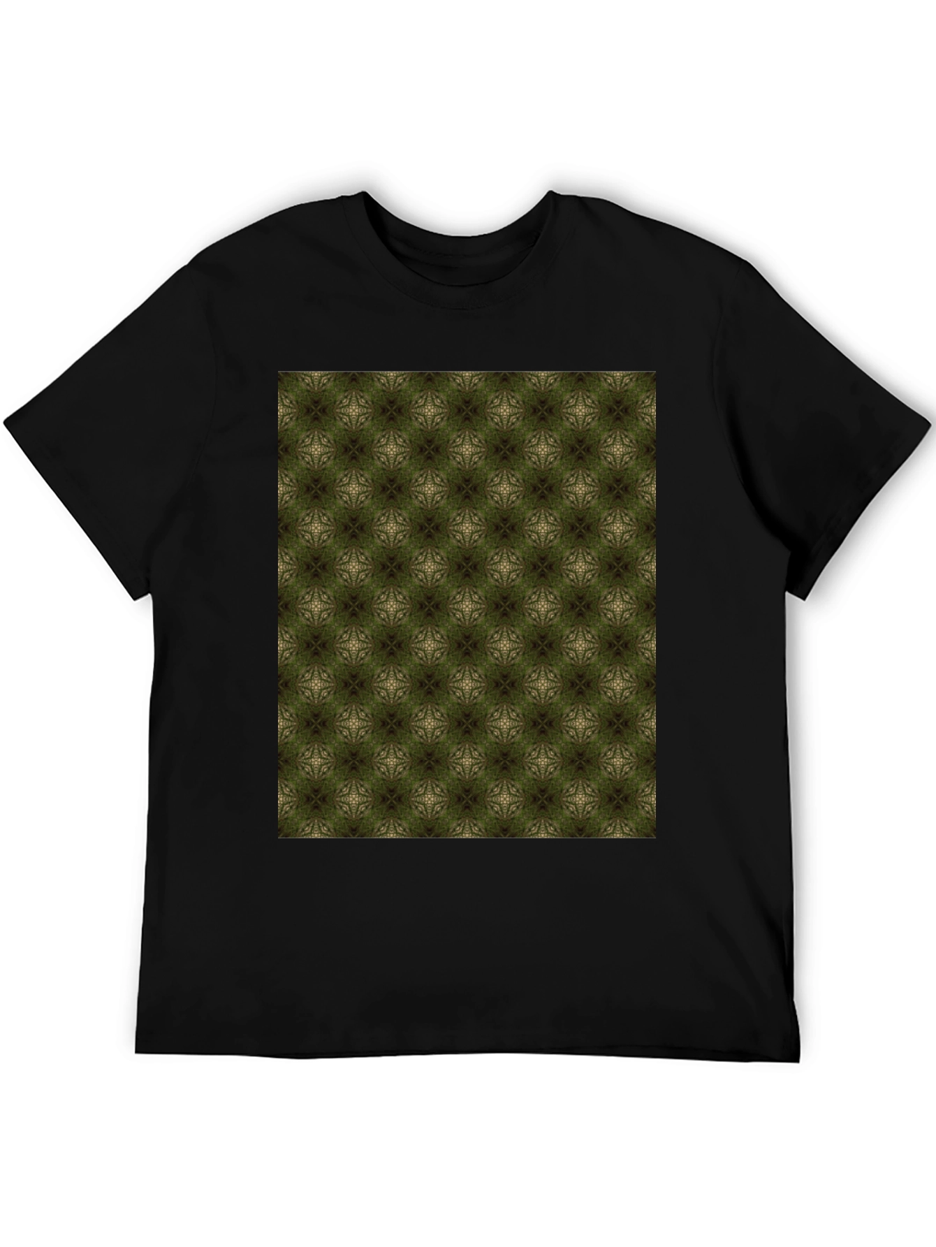 Black Patterned Black T-Shirt view 5