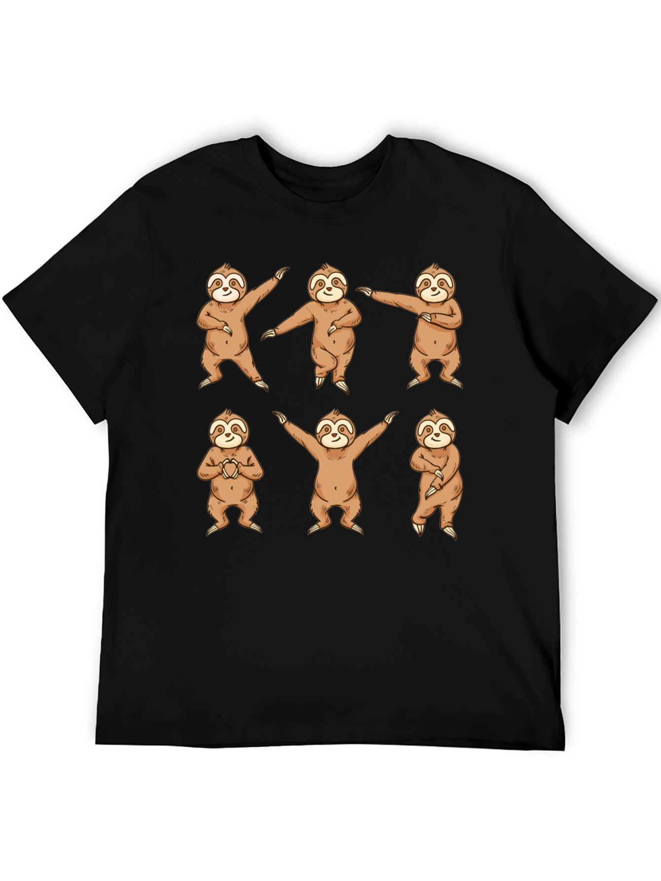Black Dancing Sloth Graphic Tee - Fun & Comfy view 5