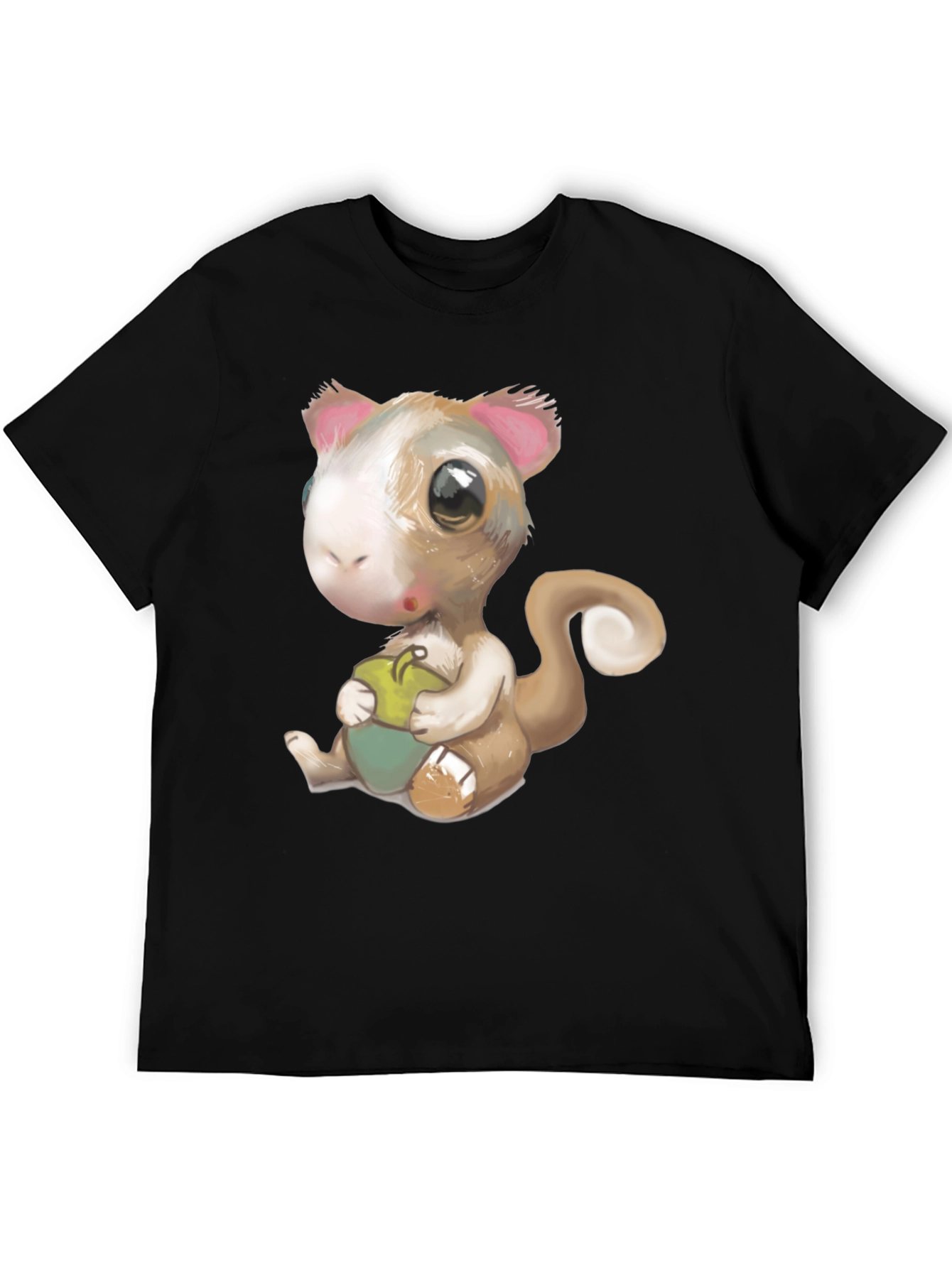 Black Cute Squirrel Graphic T-Shirt view 5