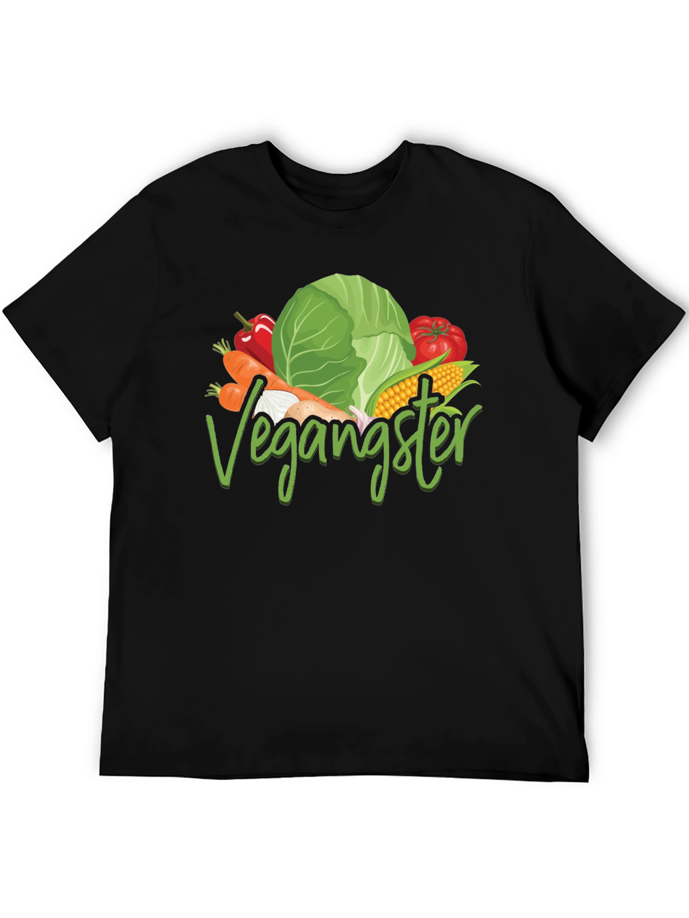 Black Vegan T-Shirt - Vegangster Tee view 5