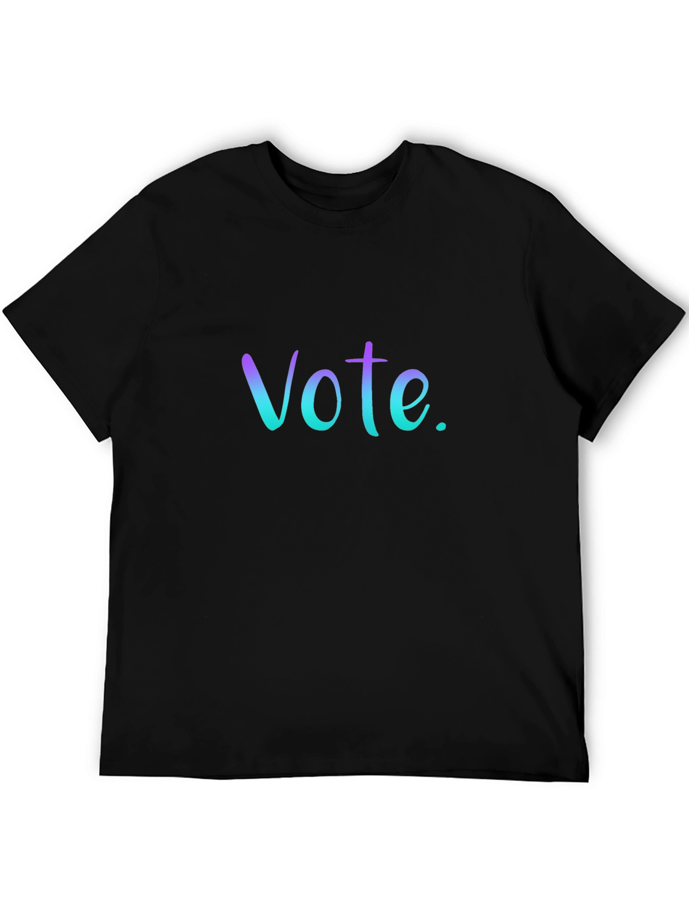 Black Vote T-Shirt: Gradient Lettering, Casual Fit view 5