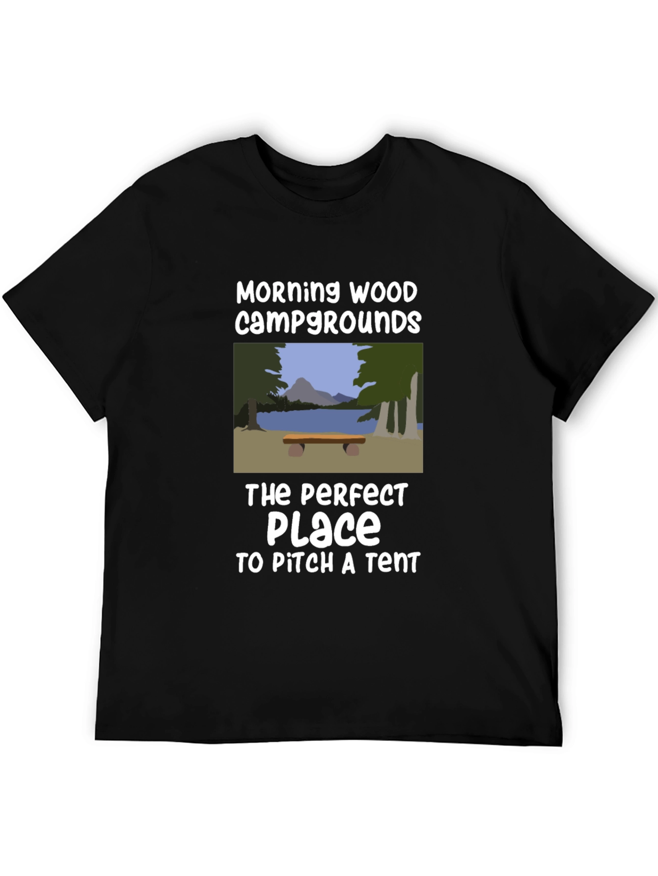 Black Morning Wood Campgrounds T-Shirt view 5
