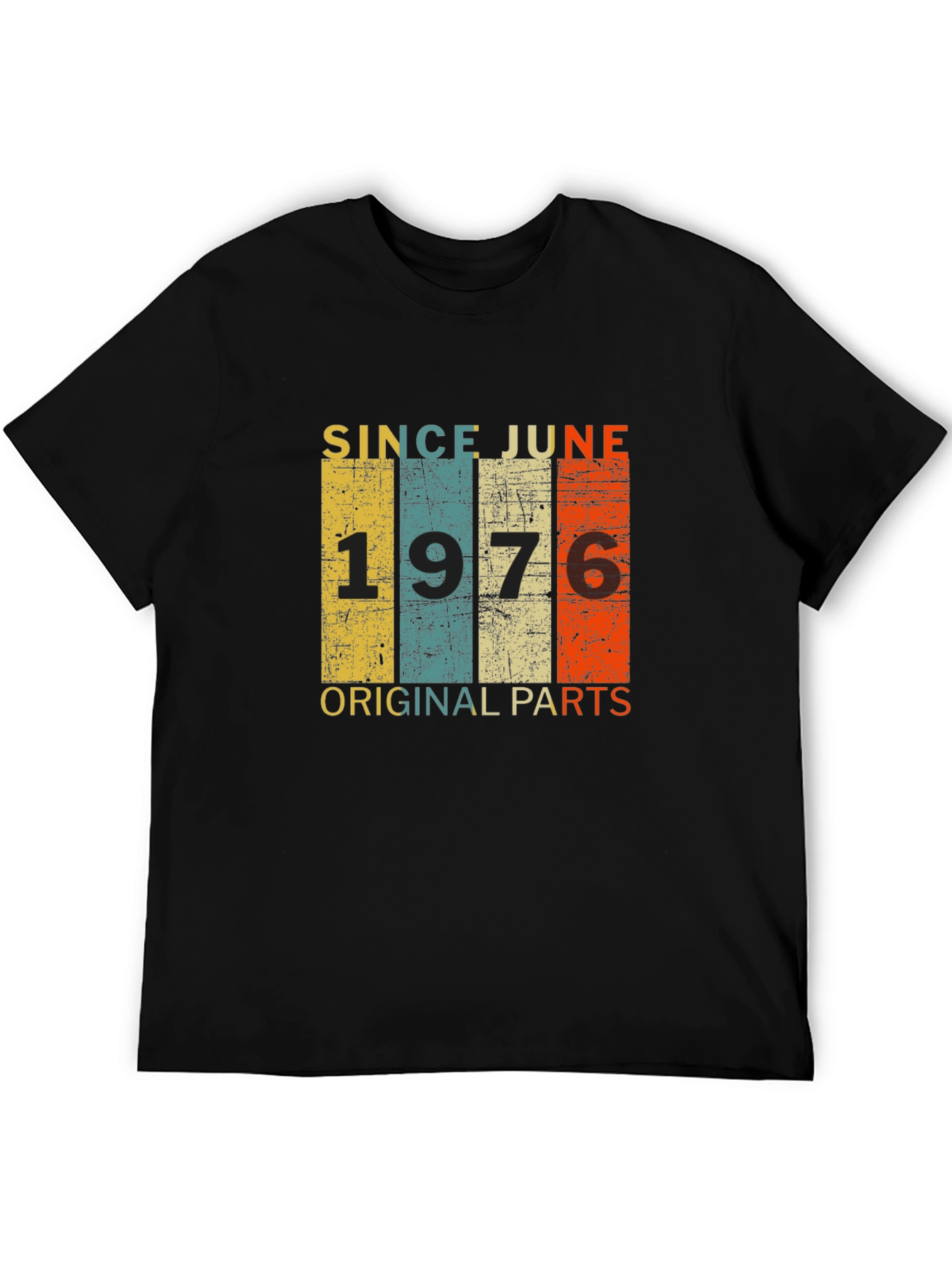 Black Vintage Since June 1976 Original Parts T-Shirt view 5