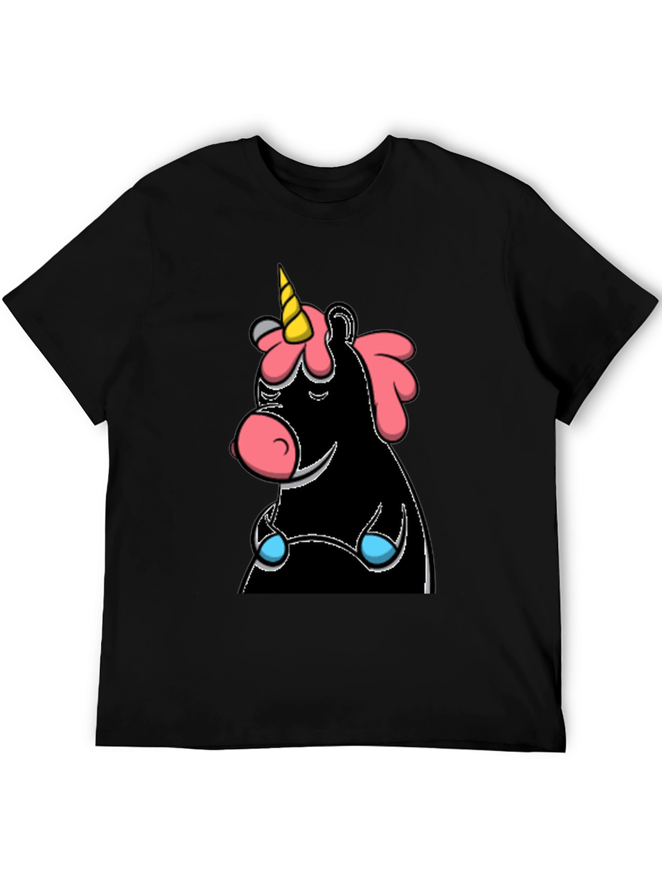 Black Unicorn Graphic T-Shirt - Black view 5
