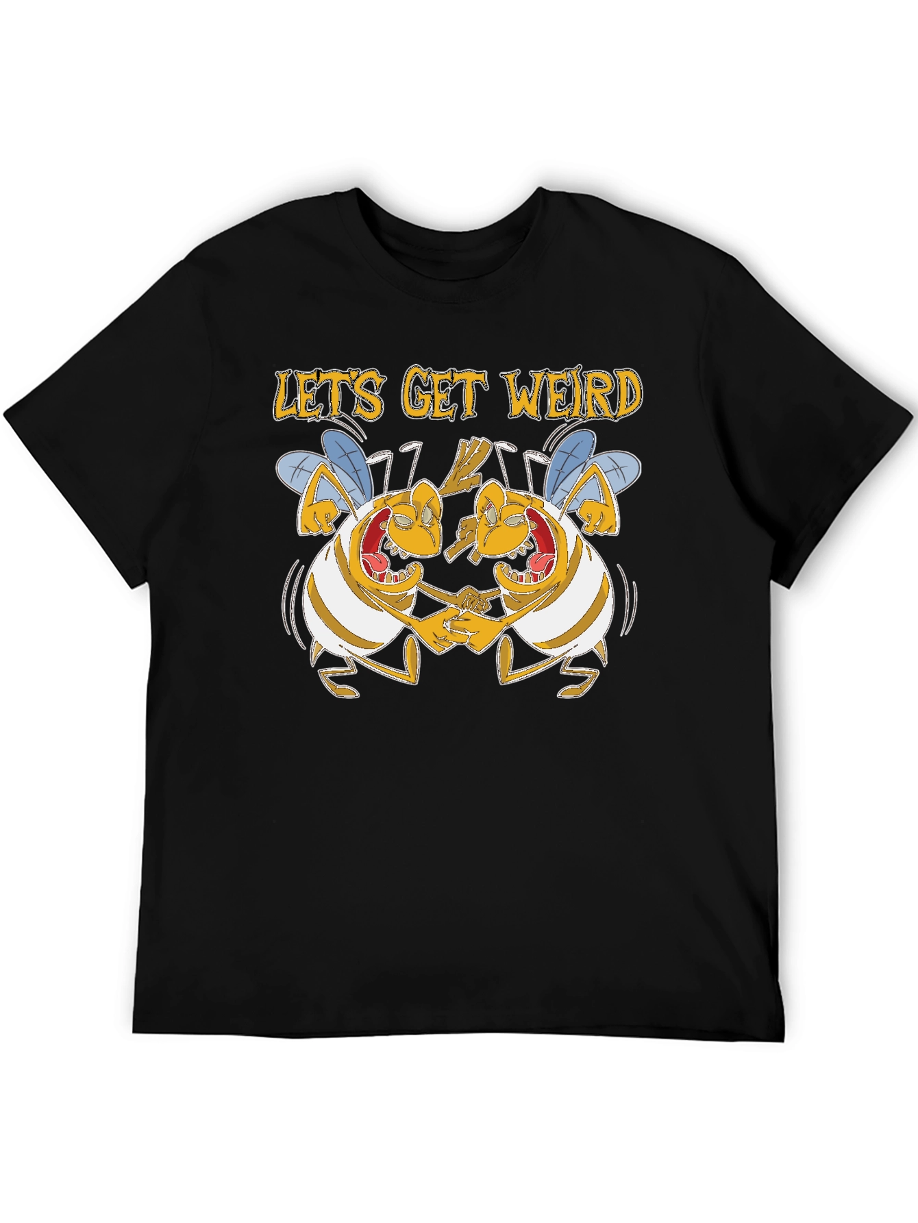 Black Lets Get Weird Graphic T-Shirt view 5