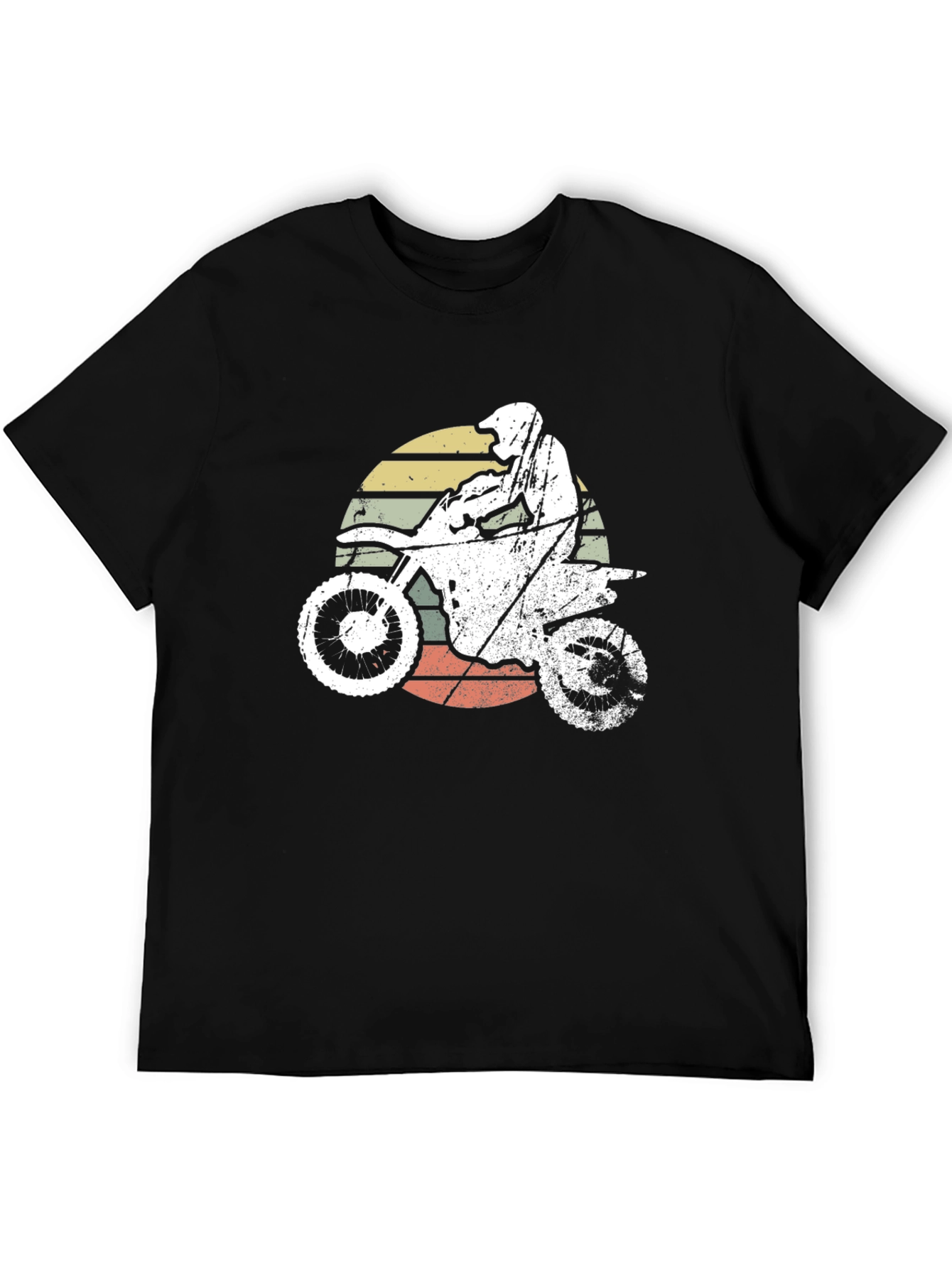 Black Retro Motorcycle T-Shirt - Black view 5