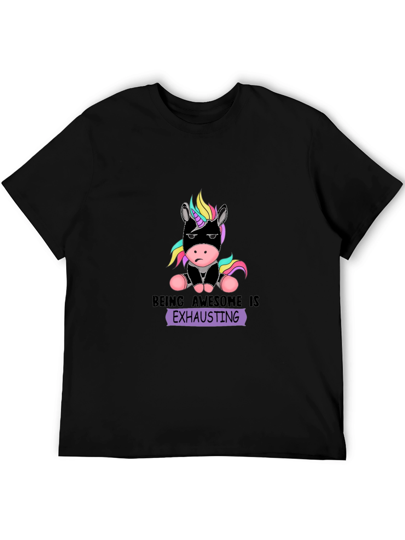 Black Being Awesome Is Exhausting T-Shirt view 5