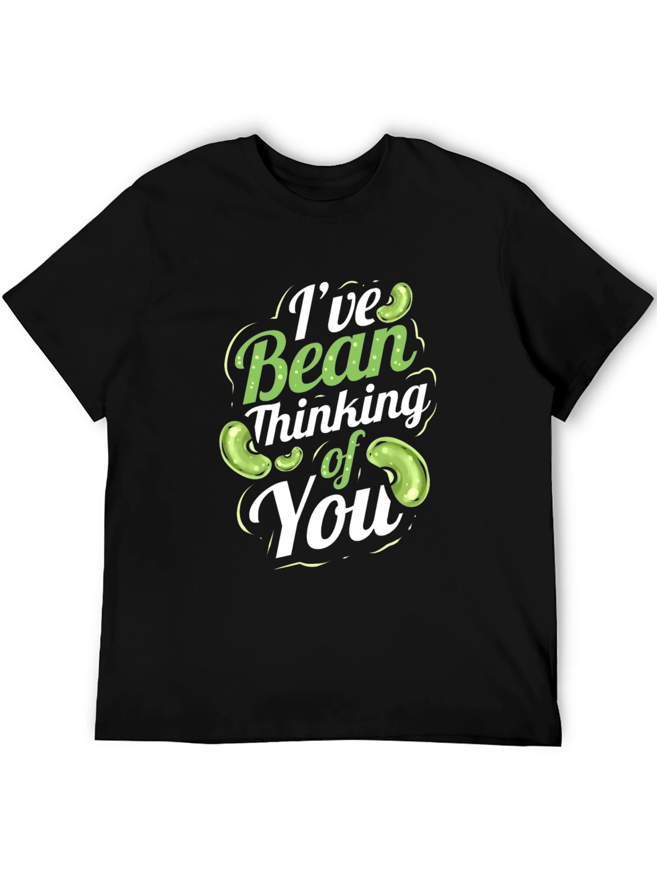 Black I've Bean Thinking of You T-Shirt Funny Pun Tee view 5