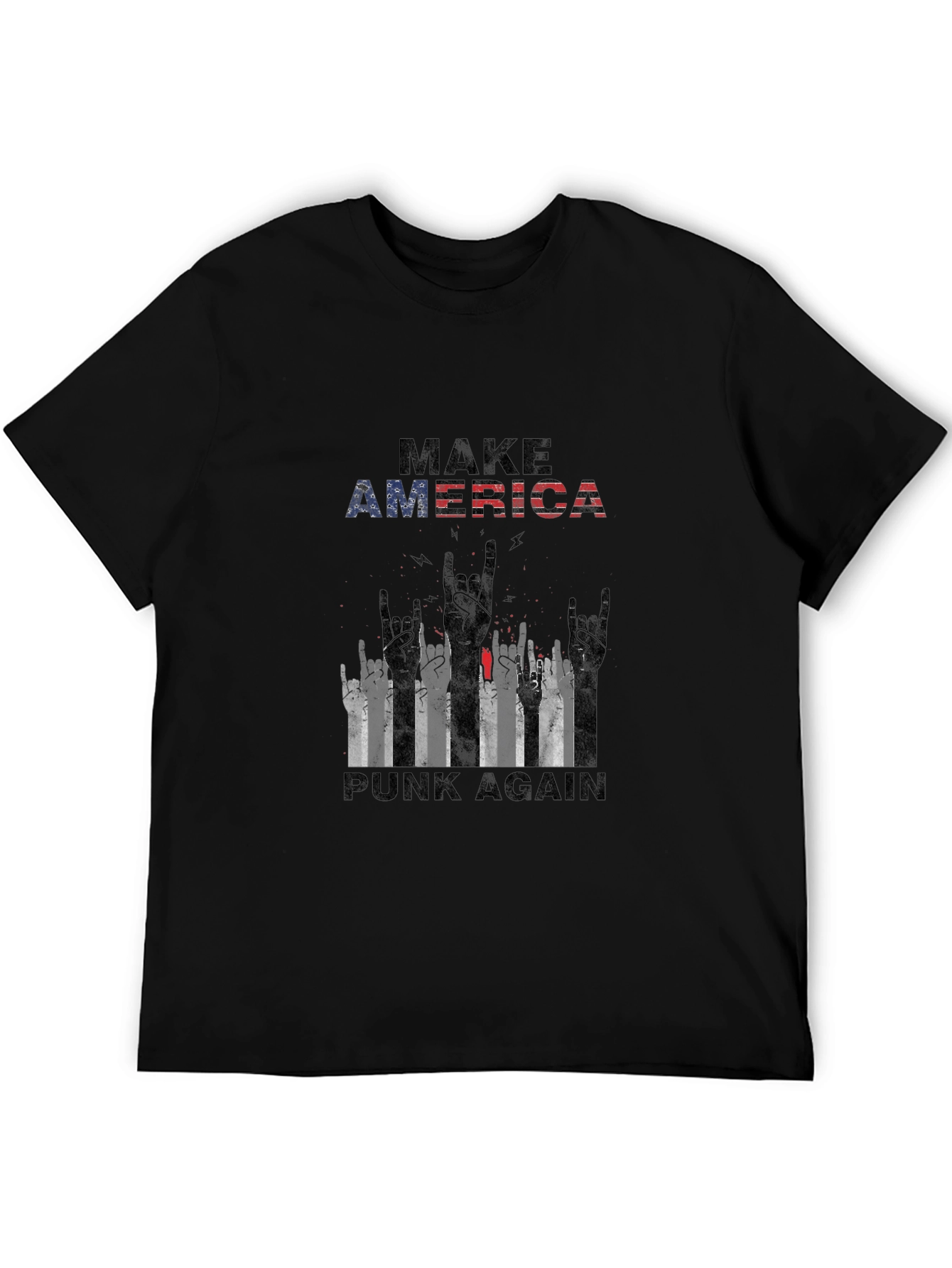 Black Make America Punk Again Graphic Tee view 5