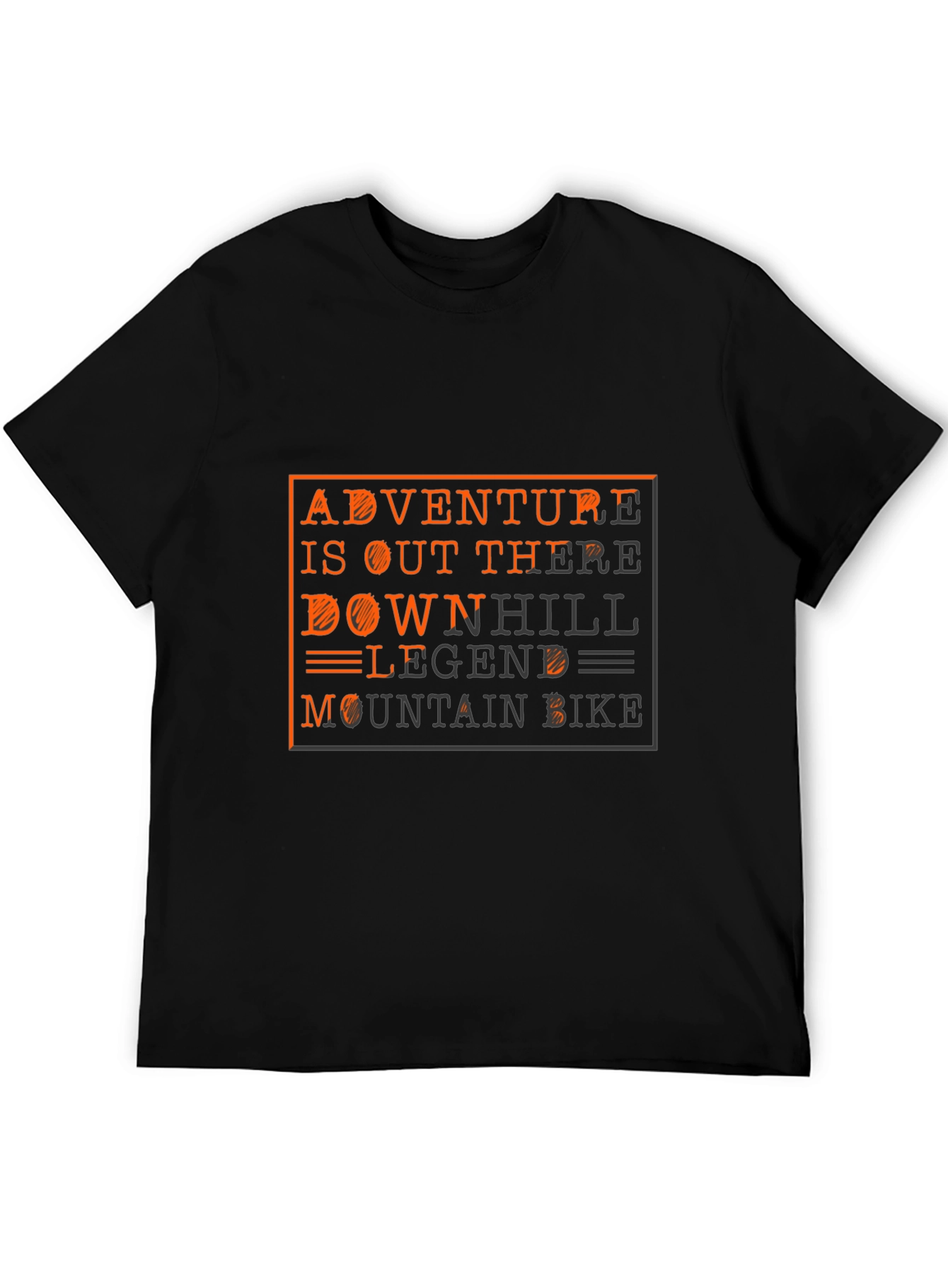 Black Adventure Mountain Bike Graphic Tee view 5